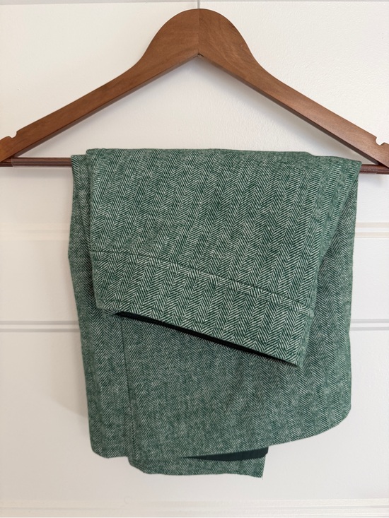 J. Crew Dresses & Skirts - J. Crew Wool Green Herringbone Aline Skirt, Size 12